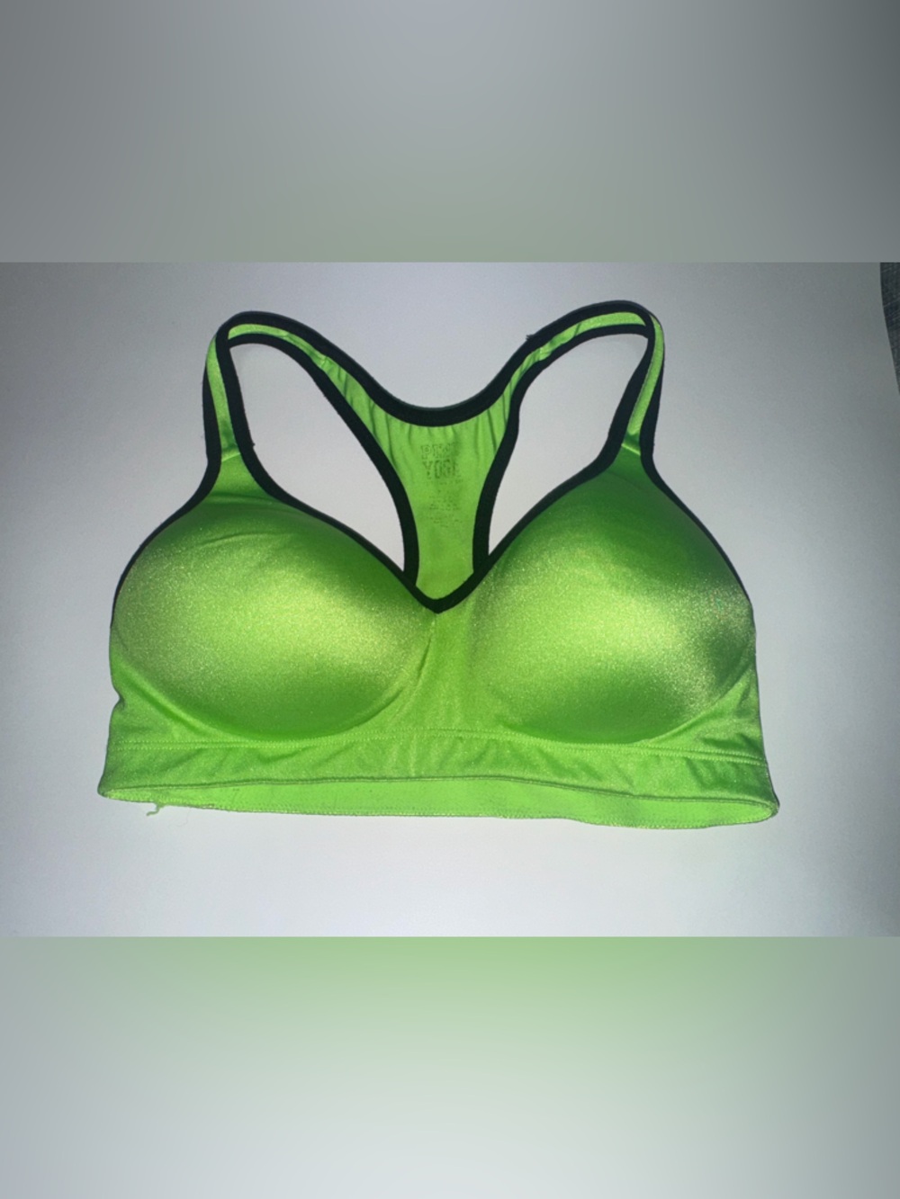 PINK Victoria's Secret Lime Green Padded Racerback Sports Bra